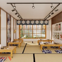 Chỉ với 26m2 mang đến thiết kế quán ăn phong cách Nhật Bản ấn tượng!